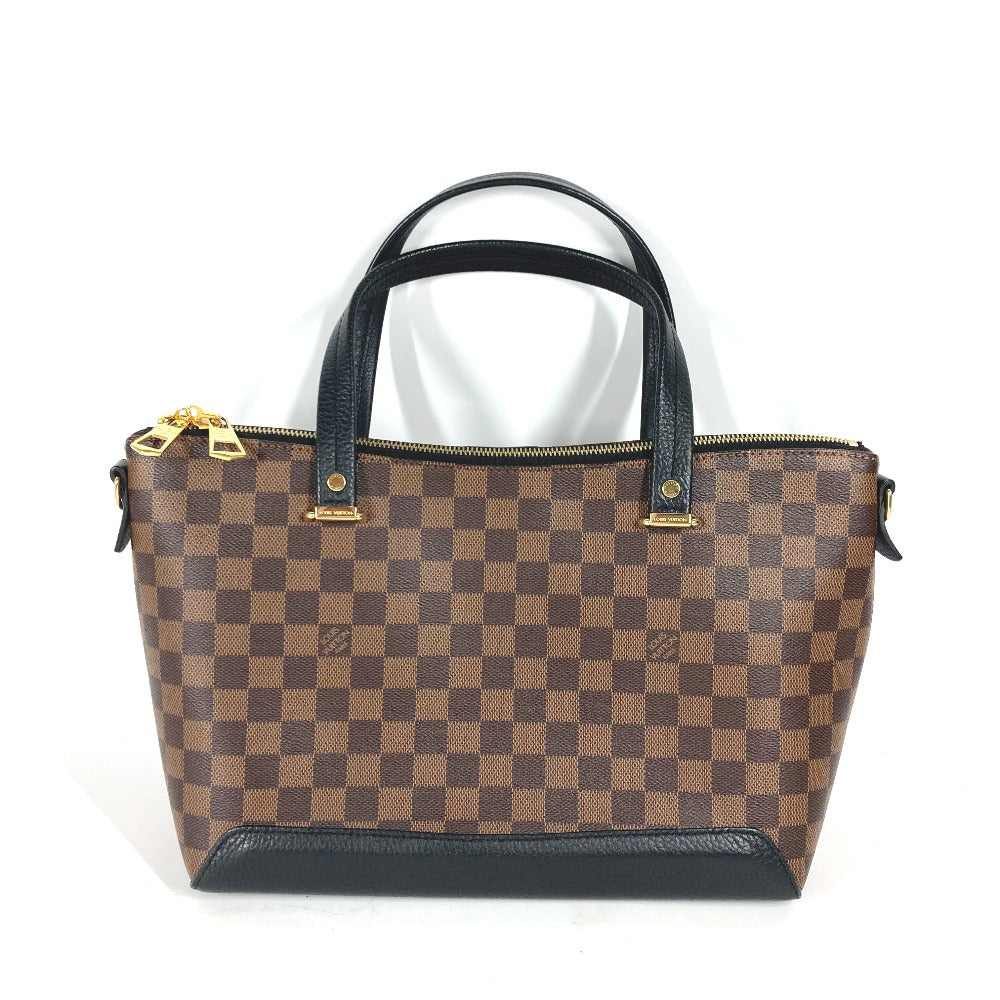 Louis Vuitton Shoulder Bag N41014 Damier Canvas Brown Damier Hyde Park Women Used Authentic