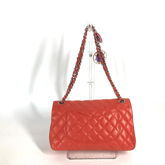 Chanel Shoulder Bag Lambskin Red Shoulder Matelasse 25 Ladybug Strawberry Women Used Authentic