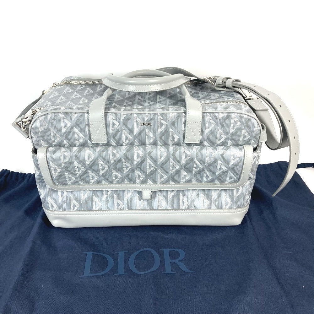 Dior Shoulder Bag 1 Esdu035 Cdp H42 E Canvas, Leather Gray Cd Diamond Dior Hit The Road Pet Carrier Bag Unisex(unisex) Used Authentic