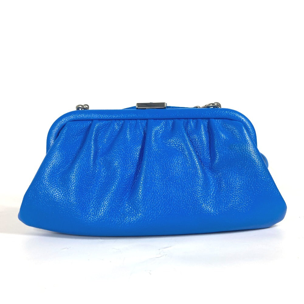 Balenciaga Clutch Bag 618895 Leather Blue Cloud Xs Logo Cloud Women Secondhand Authentic