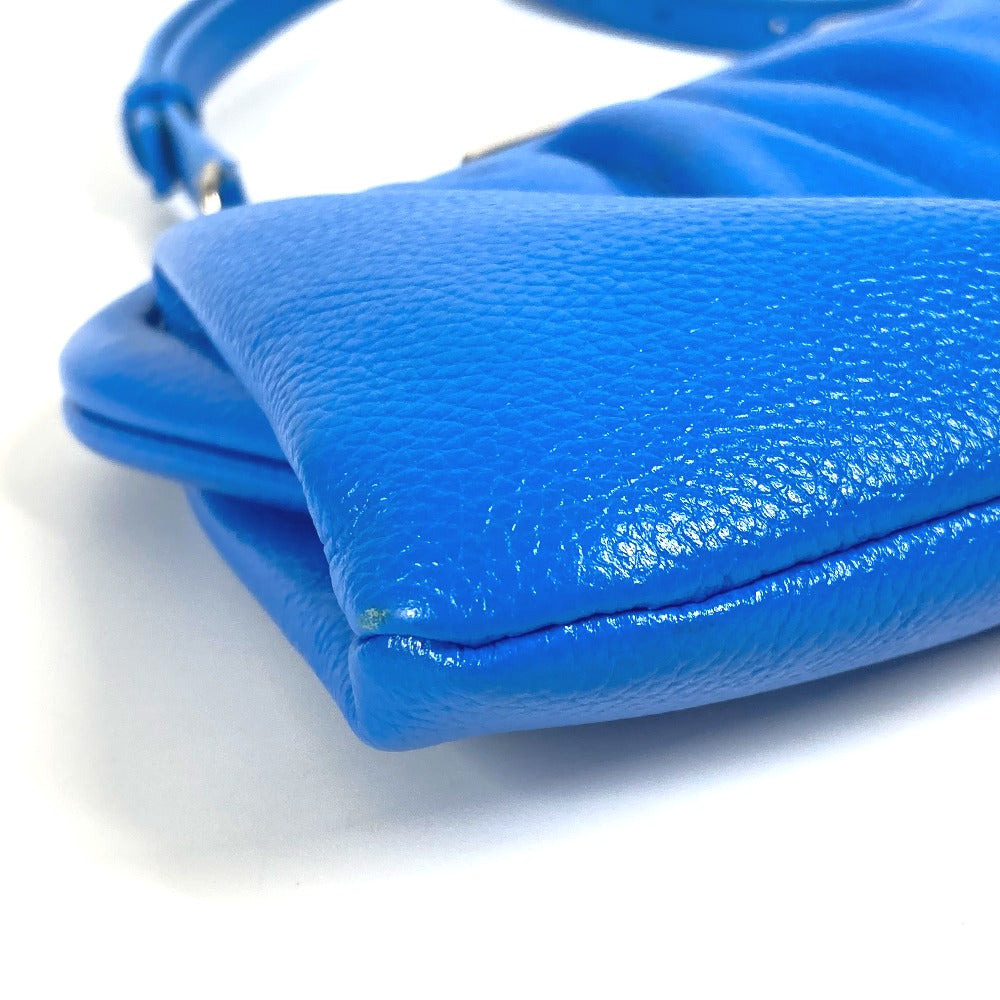 Balenciaga Clutch Bag 618895 Leather Blue Cloud Xs Logo Cloud Women Secondhand Authentic