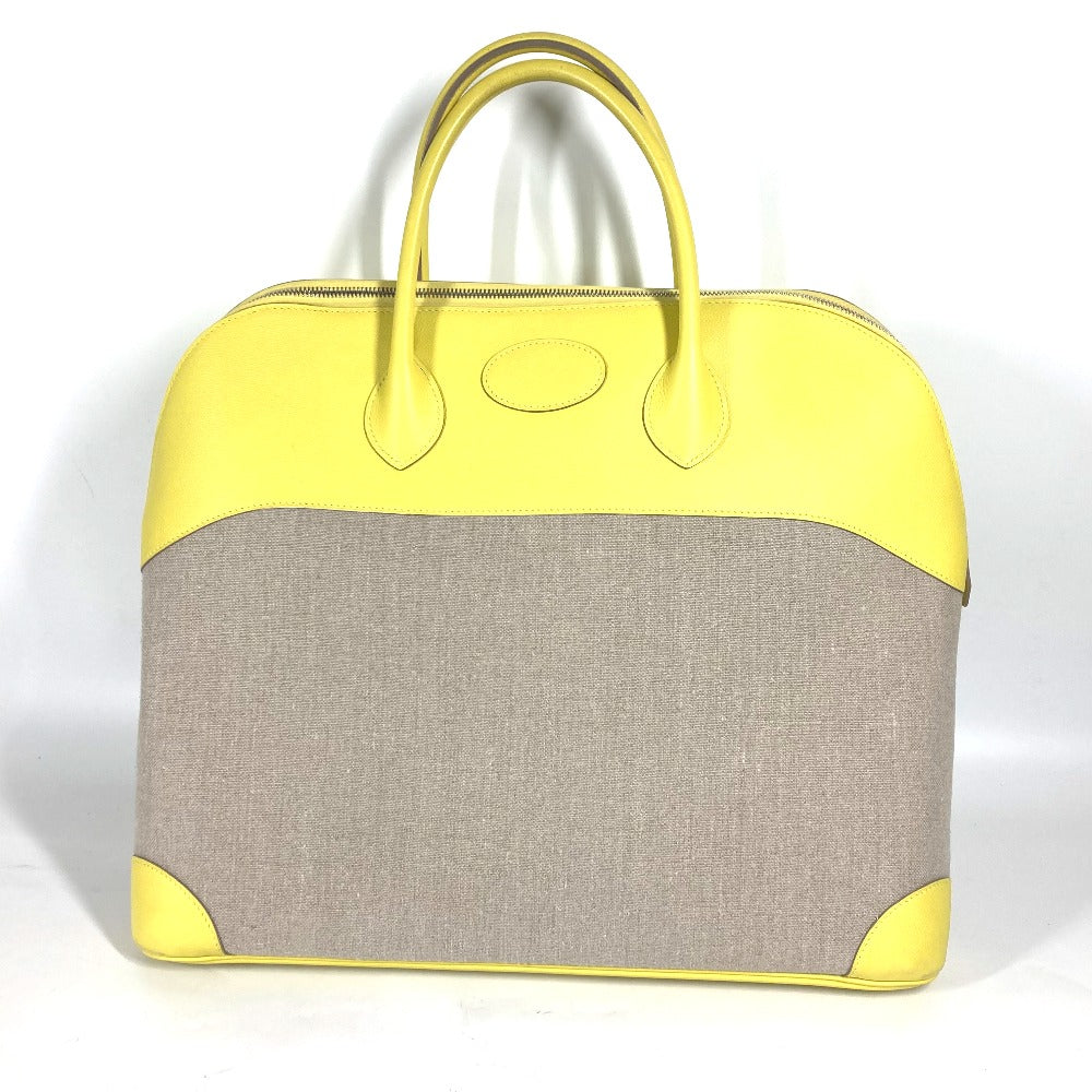 Hermes Tote Bag Swift, Toile H Yellow Shoulder Bag Boston Duffel Bag Bored 45 Women Used Authentic