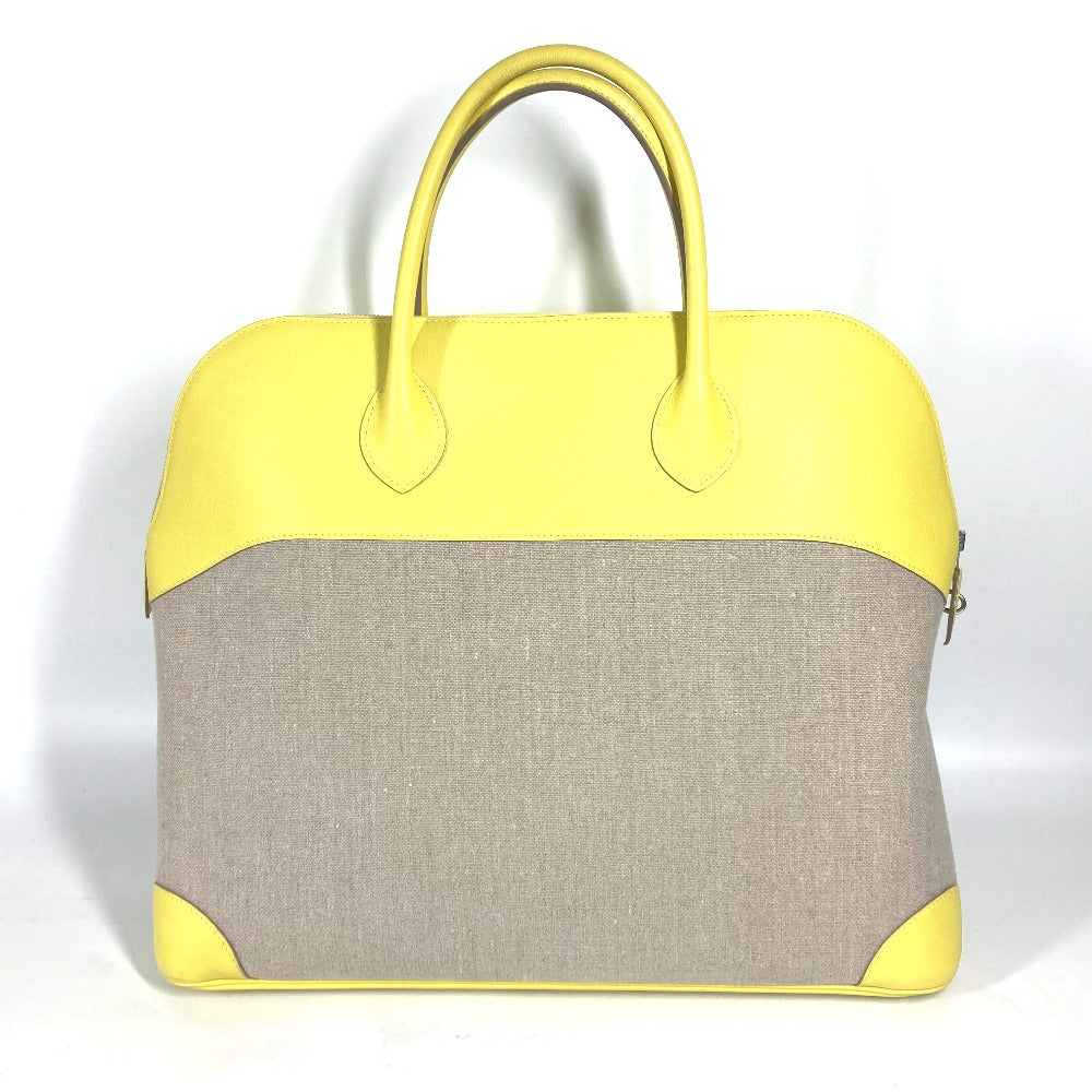 Hermes Tote Bag Swift, Toile H Yellow Shoulder Bag Boston Duffel Bag Bored 45 Women Used Authentic