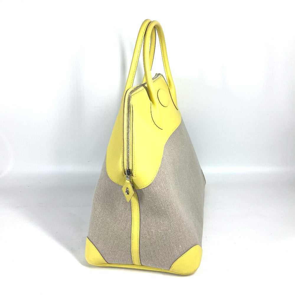 Hermes Tote Bag Swift, Toile H Yellow Shoulder Bag Boston Duffel Bag Bored 45 Women Used Authentic