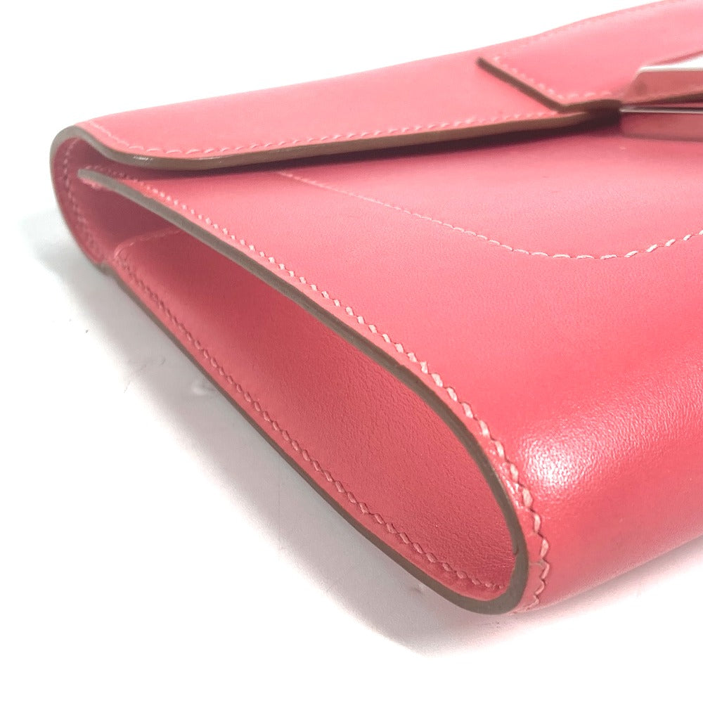 Hermes Clutch Bag Vota De Lacto Pink Sac Clutch Good Lock Women Used Authentic