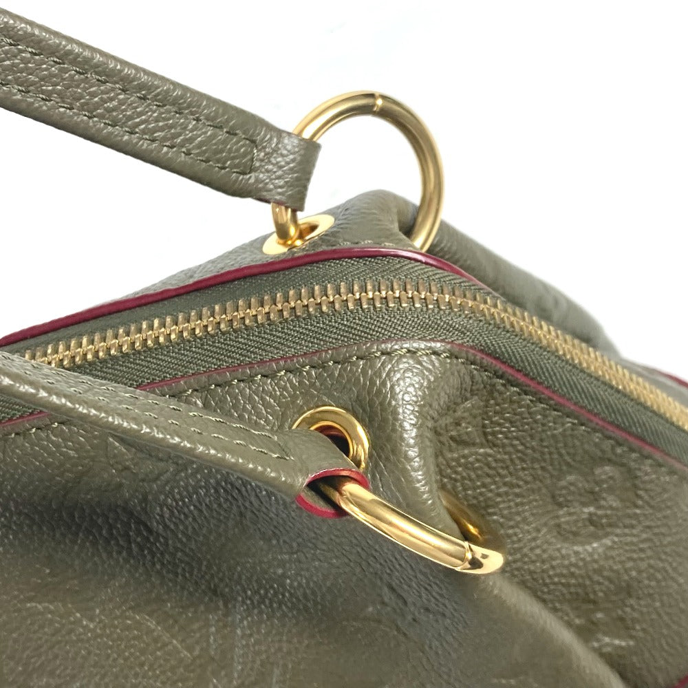 Louis Vuitton Shoulder Bag M43669 Monogram Ann Platt Leather Khaki Monogram Ann Platt Ponty Pm Women Used Authentic