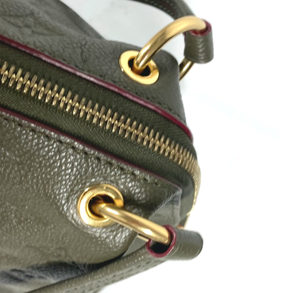 Louis Vuitton Shoulder Bag M43669 Monogram Ann Platt Leather Khaki Monogram Ann Platt Ponty Pm Women Used Authentic