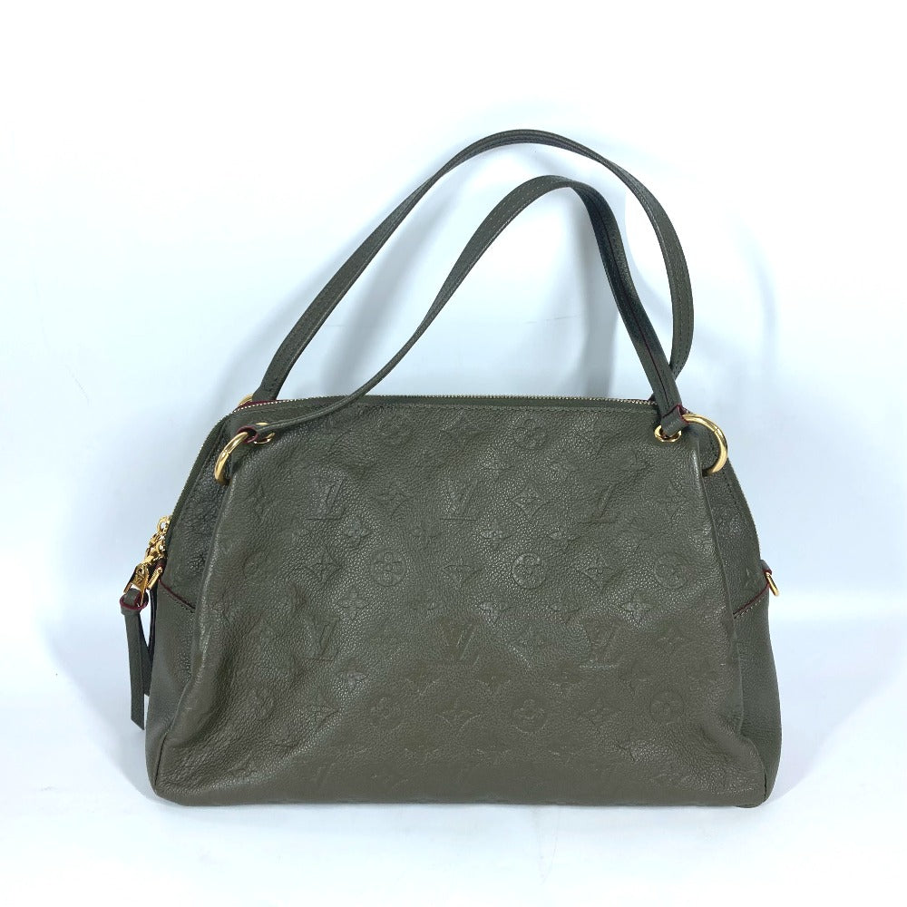 Louis Vuitton Shoulder Bag M43669 Monogram Ann Platt Leather Khaki Monogram Ann Platt Ponty Pm Women Used Authentic