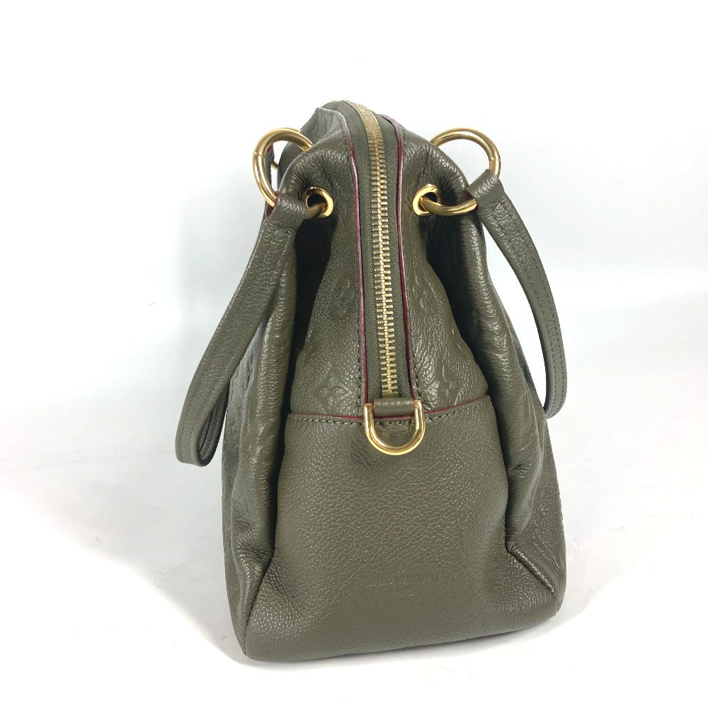 Louis Vuitton Shoulder Bag M43669 Monogram Ann Platt Leather Khaki Monogram Ann Platt Ponty Pm Women Used Authentic