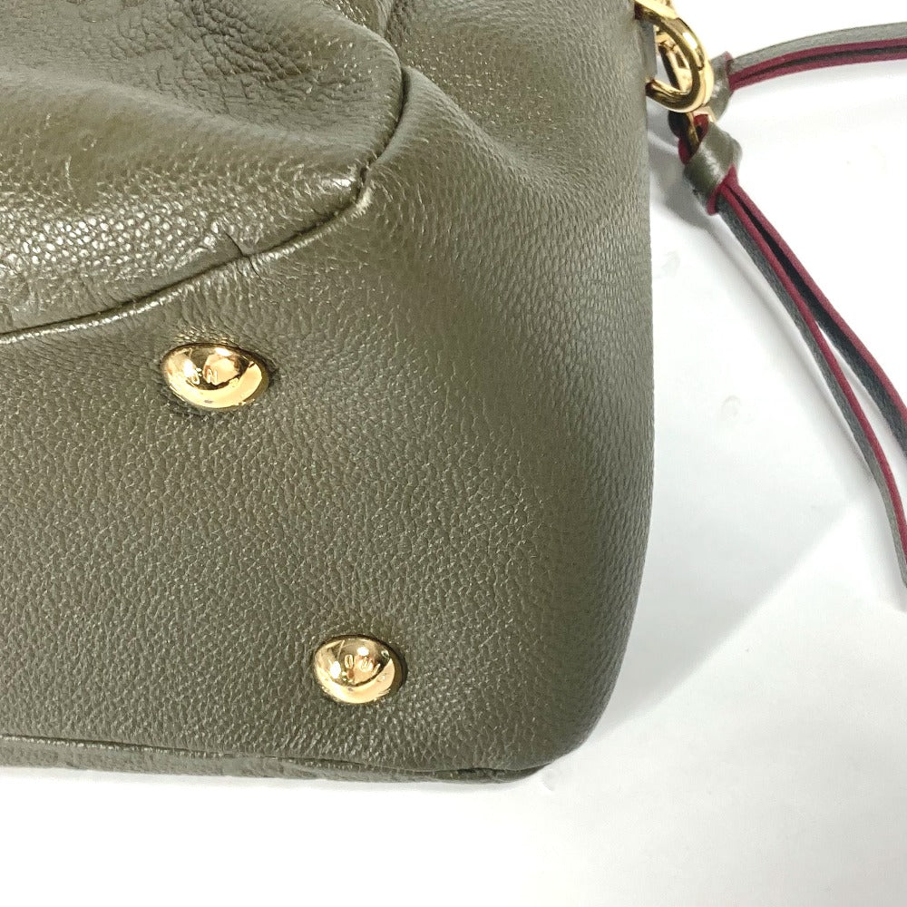 Louis Vuitton Shoulder Bag M43669 Monogram Ann Platt Leather Khaki Monogram Ann Platt Ponty Pm Women Used Authentic