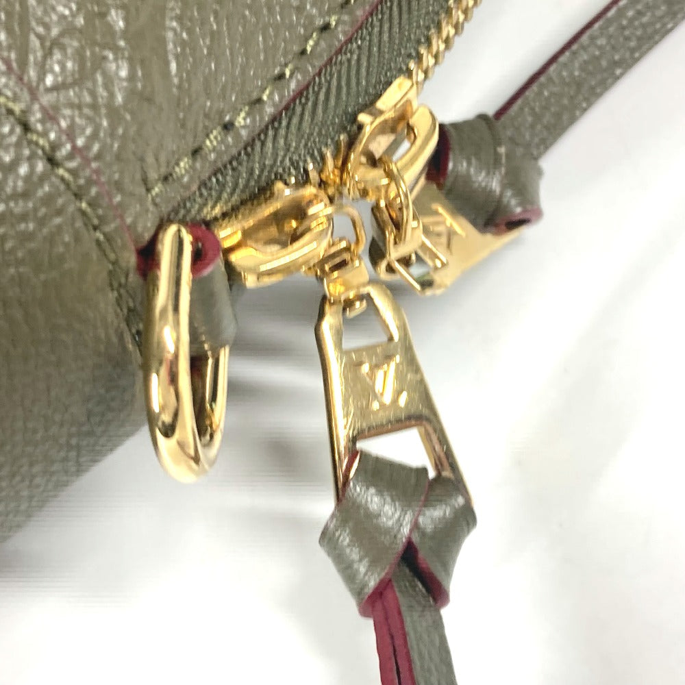 Louis Vuitton Shoulder Bag M43669 Monogram Ann Platt Leather Khaki Monogram Ann Platt Ponty Pm Women Used Authentic