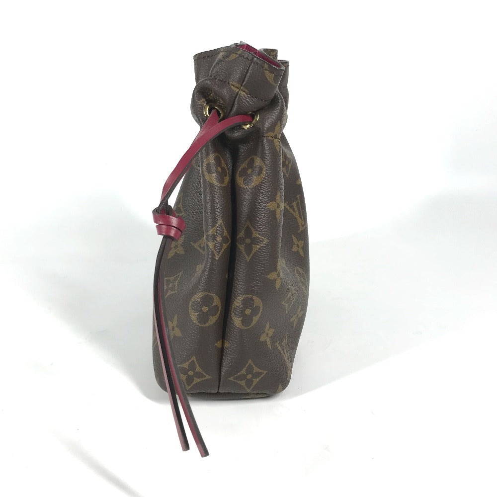 Louis Vuitton Pouch M43445 Monogram Canvas Brown Monogram Drawstring Bag Posh Noe Women Used Authentic