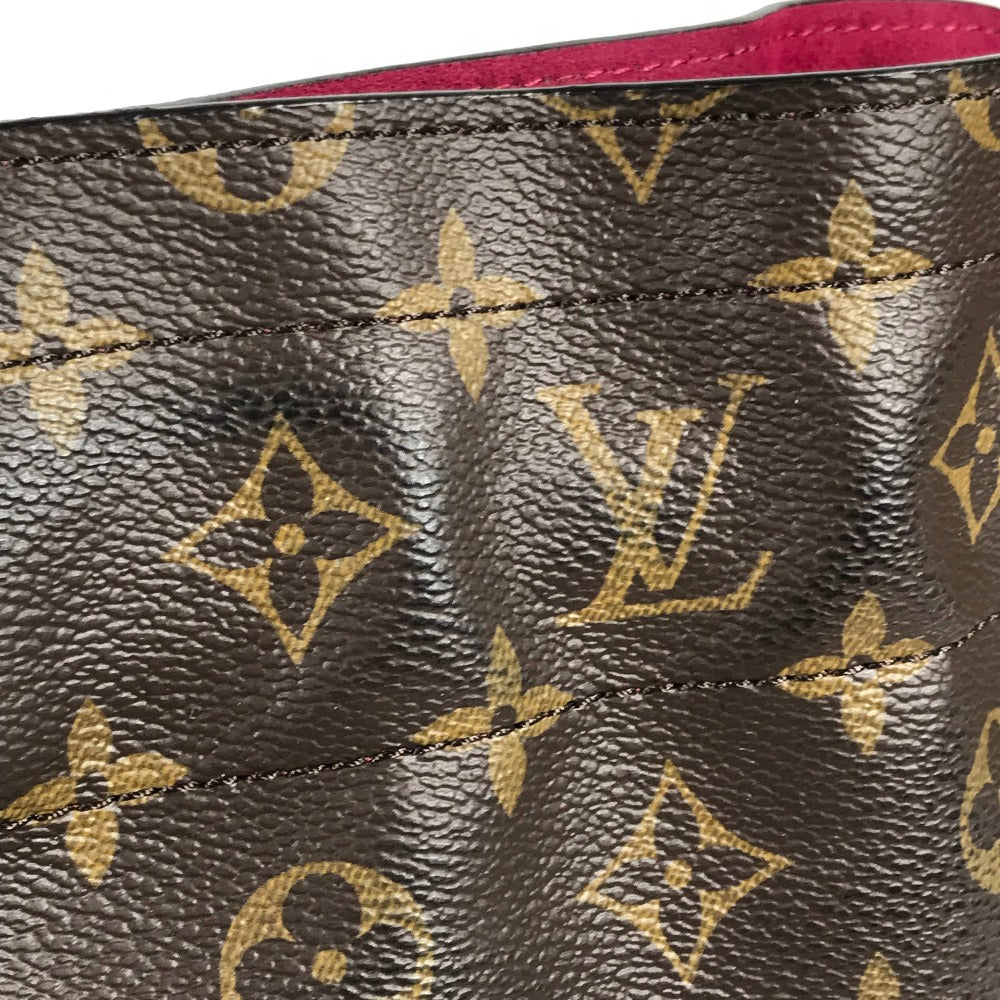 Louis Vuitton Pouch M43445 Monogram Canvas Brown Monogram Drawstring Bag Posh Noe Women Used Authentic