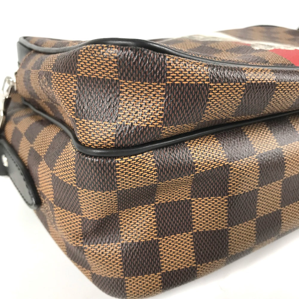 Louis Vuitton Shoulder Bag N42704 Damier Canvas Brown Damier Dinos Chapman Nil Pm Mens Used Authentic