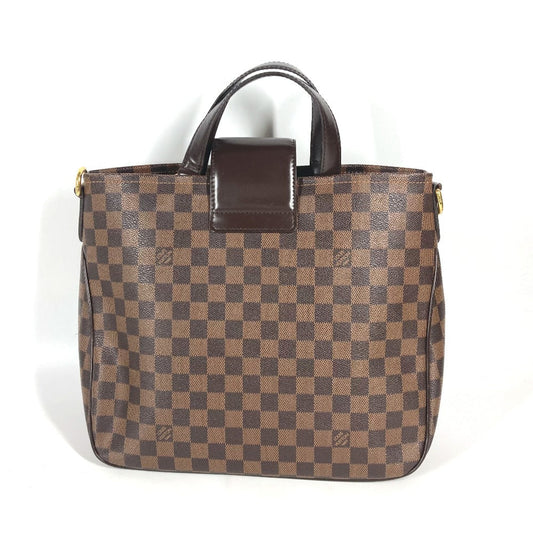 Louis Vuitton Tote Bag N41177 Damier Canvas Brown Damier Hippopotamus Roseberry Women Used Authentic