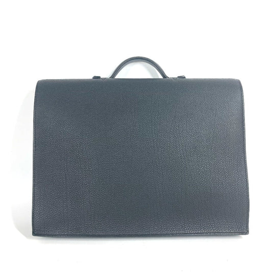 Hermes Business Bag Togo Black Briefcase Sac Adepeche 38 Mens Used Authentic