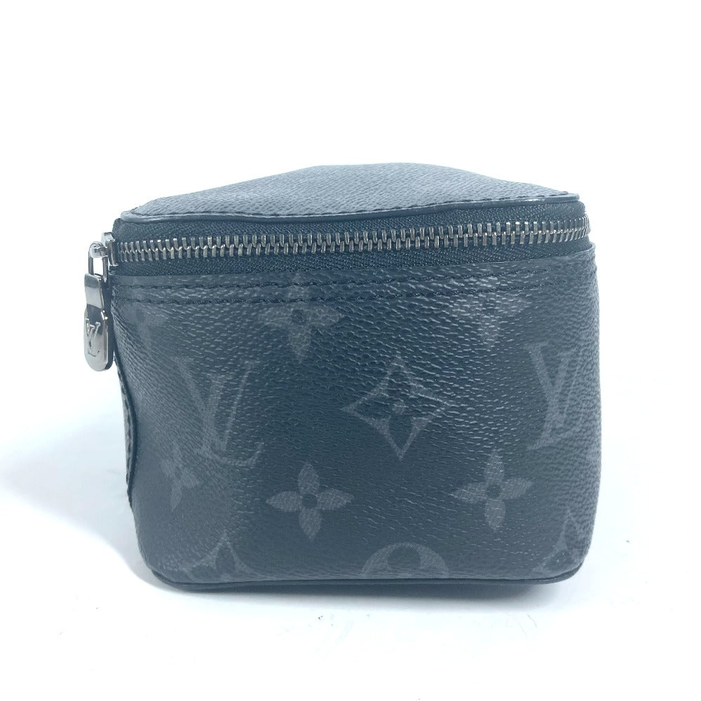 Louis Vuitton Pouch M44697 Monogram Eclipse Canvas Black Monogram Eclipse Cube De Langemont Pm Women Used Authentic