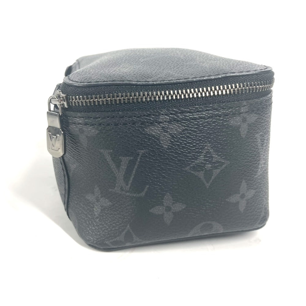 Louis Vuitton Pouch M44697 Monogram Eclipse Canvas Black Monogram Eclipse Cube De Langemont Pm Women Used Authentic