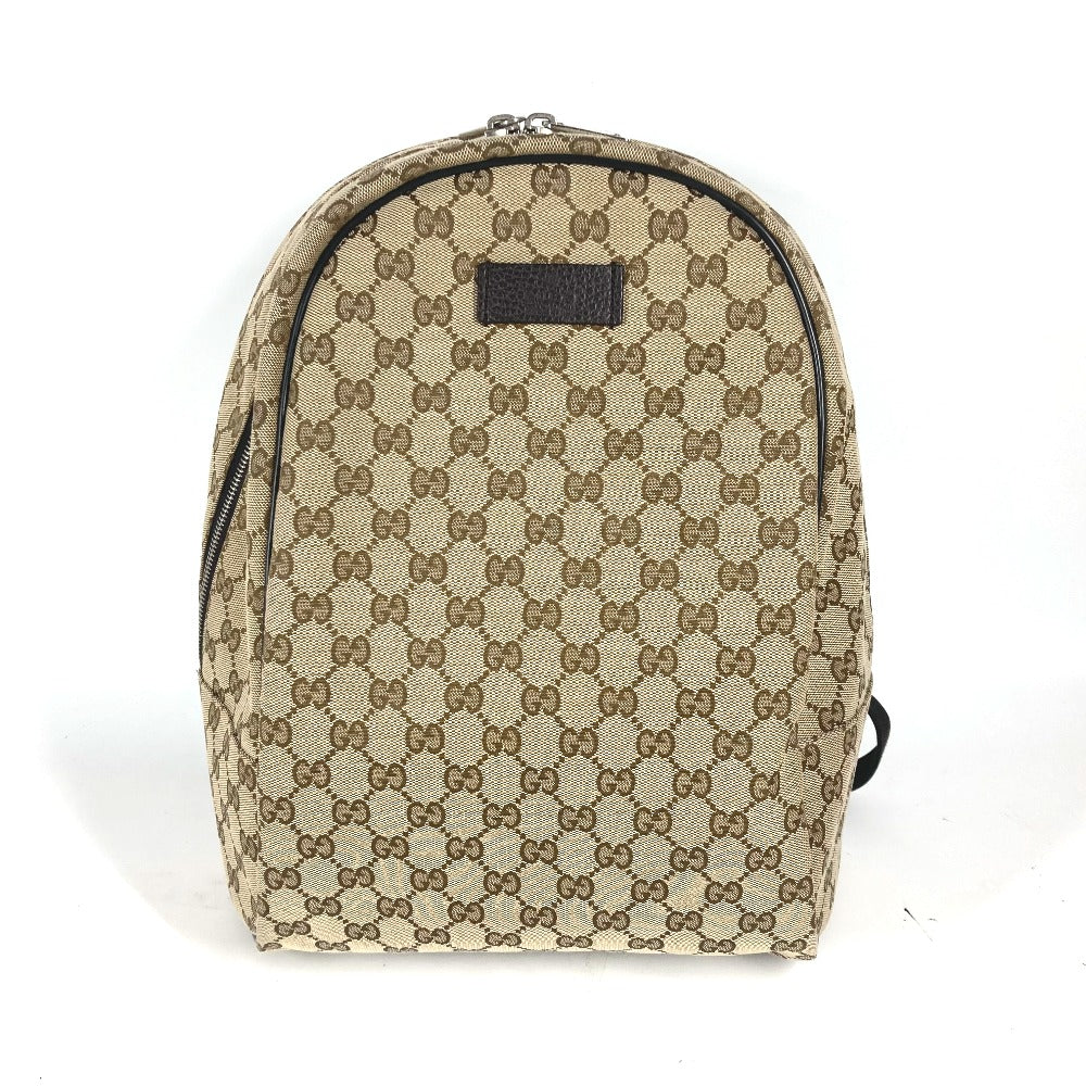 Gucci Backpack 449906 Gg Canvas / Leather Beige Gg Backpack Unisex(unisex) Used Authentic