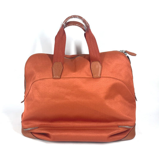 Hermes Boston Duffel Bag Towal Chevron Orange Sports 2 Way Bag Shoulder Bag Sac De Golf 47 Unisex(unisex) Used Authentic