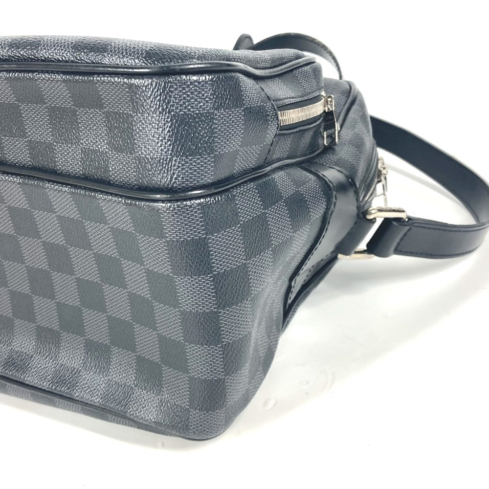 Louis Vuitton Shoulder Bag N45252 Damier Grafitto Canvas Black Damier Grafitte Io Mens(unisex) Used Authentic