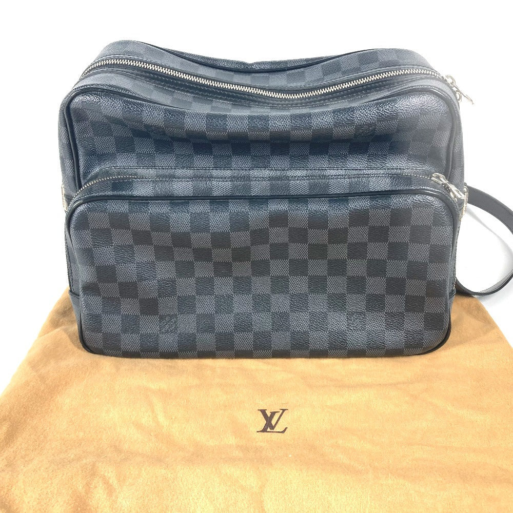 Louis Vuitton Shoulder Bag N45252 Damier Grafitto Canvas Black Damier Grafitte Io Mens(unisex) Used Authentic