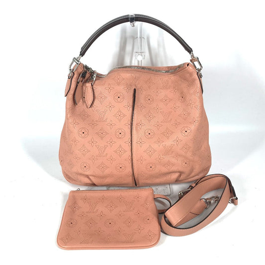 Louis Vuitton Shoulder Bag M94276 Monogram Mahina Leather Pink Monogram Mahina Serene Pm Women Used Authentic