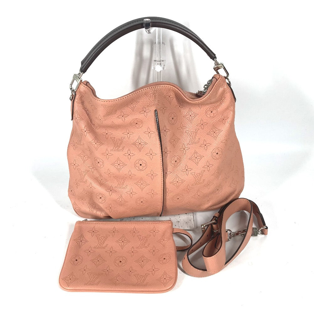 Louis Vuitton Shoulder Bag M94276 Monogram Mahina Leather Pink Monogram Mahina Serene Pm Women Used Authentic