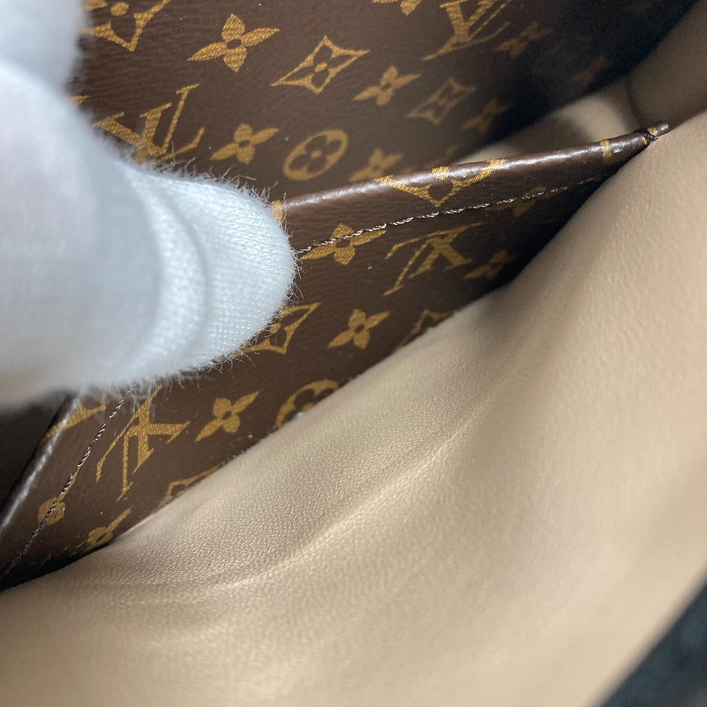 Louis Vuitton Shoulder Bag M43596 Monogram Reverse Canvas Beige Monogram Reverse Trunk Clutch Women Used Authentic