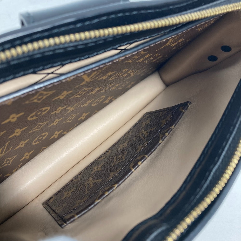 Louis Vuitton Shoulder Bag M43596 Monogram Reverse Canvas Beige Monogram Reverse Trunk Clutch Women Used Authentic