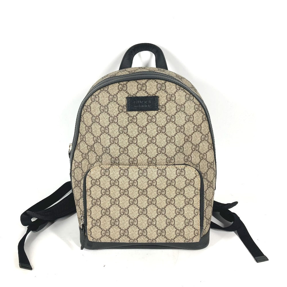 Gucci Backpack 429020 Gg Supreme Canvas, Leather Beige Gg Supreme Backpack Unisex(unisex) Used Authentic