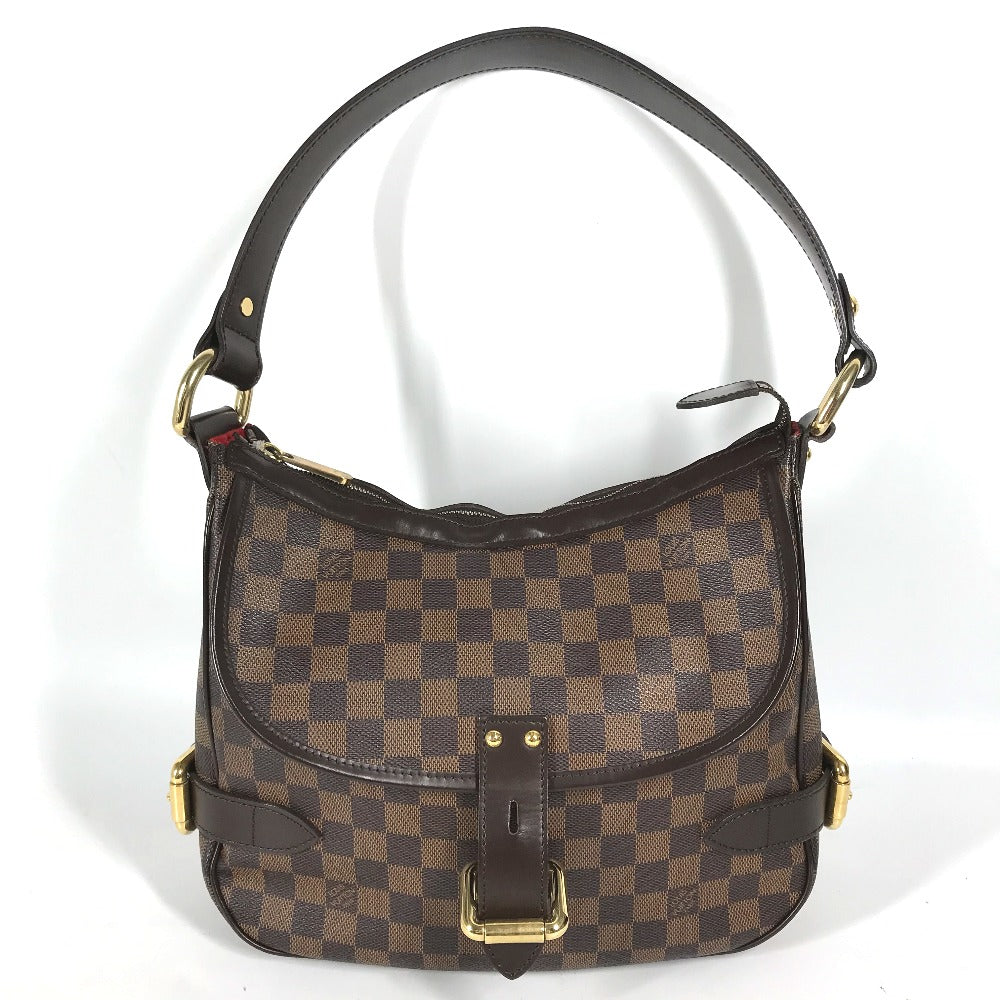 Louis Vuitton Shoulder Bag N51200 Damier Canvas Brown Damier Highbury Women Used Authentic