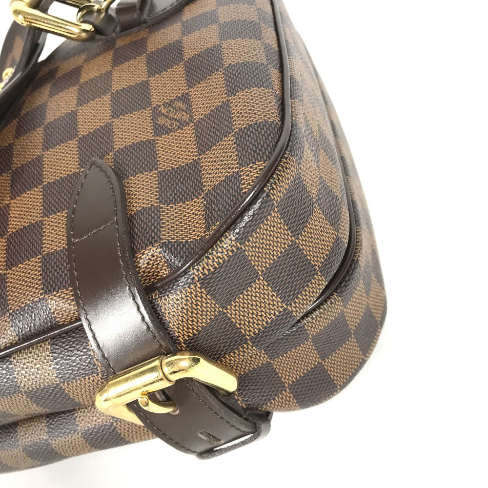 Louis Vuitton Shoulder Bag N51200 Damier Canvas Brown Damier Highbury Women Used Authentic