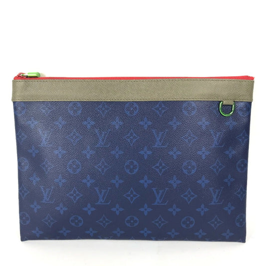 Louis Vuitton Clutch Bag M63047 Monogram Canvas Blue Monogram Pacific Pochette Apollo Unisex(unisex) Used Authentic