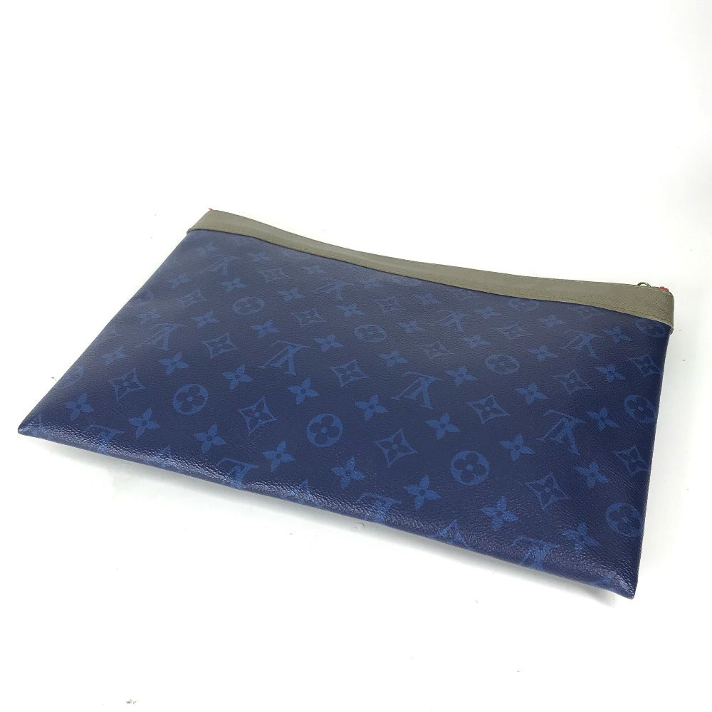 Louis Vuitton Clutch Bag M63047 Monogram Canvas Blue Monogram Pacific Pochette Apollo Unisex(unisex) Used Authentic