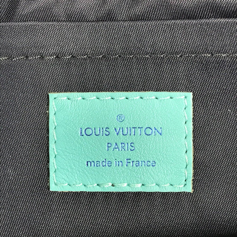 Louis Vuitton Clutch Bag M63047 Monogram Canvas Blue Monogram Pacific Pochette Apollo Unisex(unisex) Used Authentic