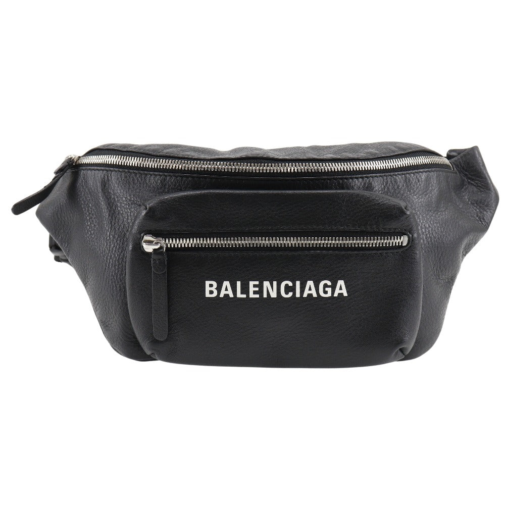 Balenciaga Waist Bag 529765 Dlq4 N 1000 Leather Black Every Day Unisex(unisex) Used Authentic