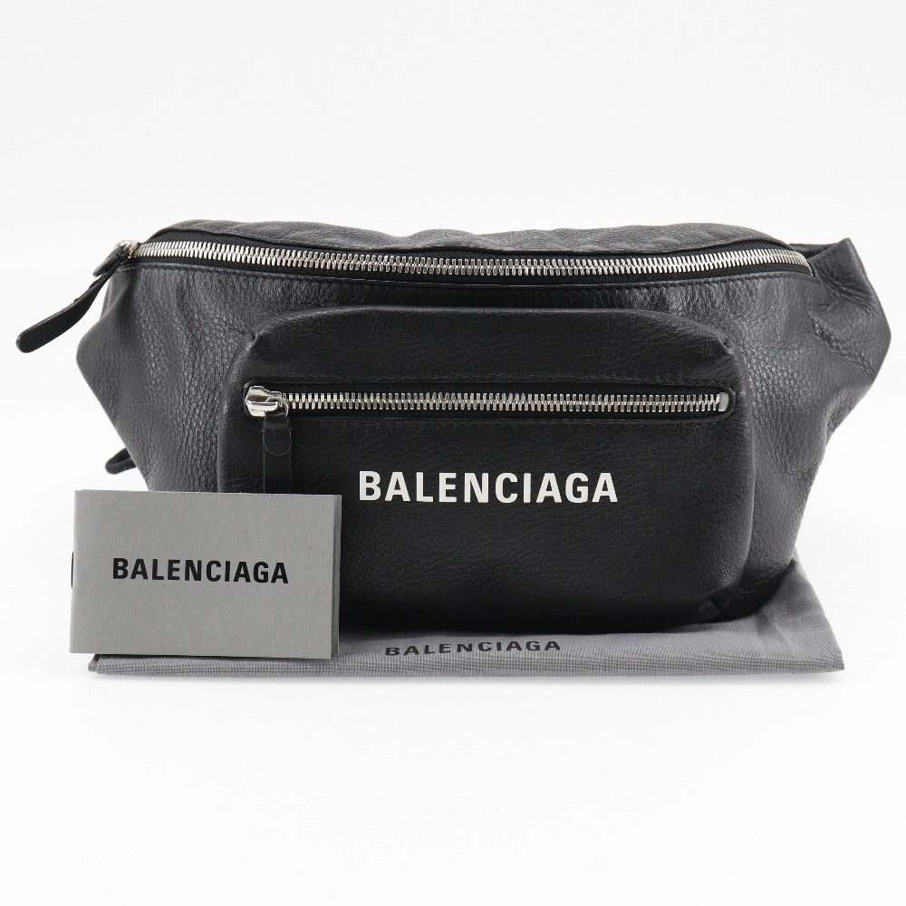 Balenciaga Waist Bag 529765 Dlq4 N 1000 Leather Black Every Day Unisex(unisex) Used Authentic