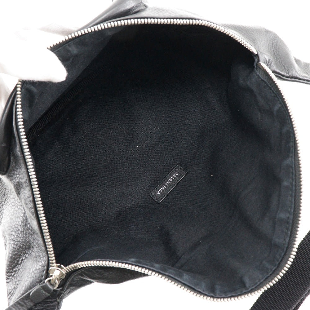 Balenciaga Waist Bag 529765 Dlq4 N 1000 Leather Black Every Day Unisex(unisex) Used Authentic