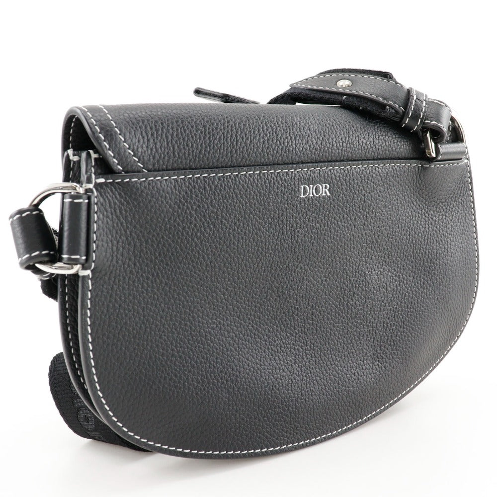 Dior Sling Bag Calfskin Black Saddle Mens Used Authentic