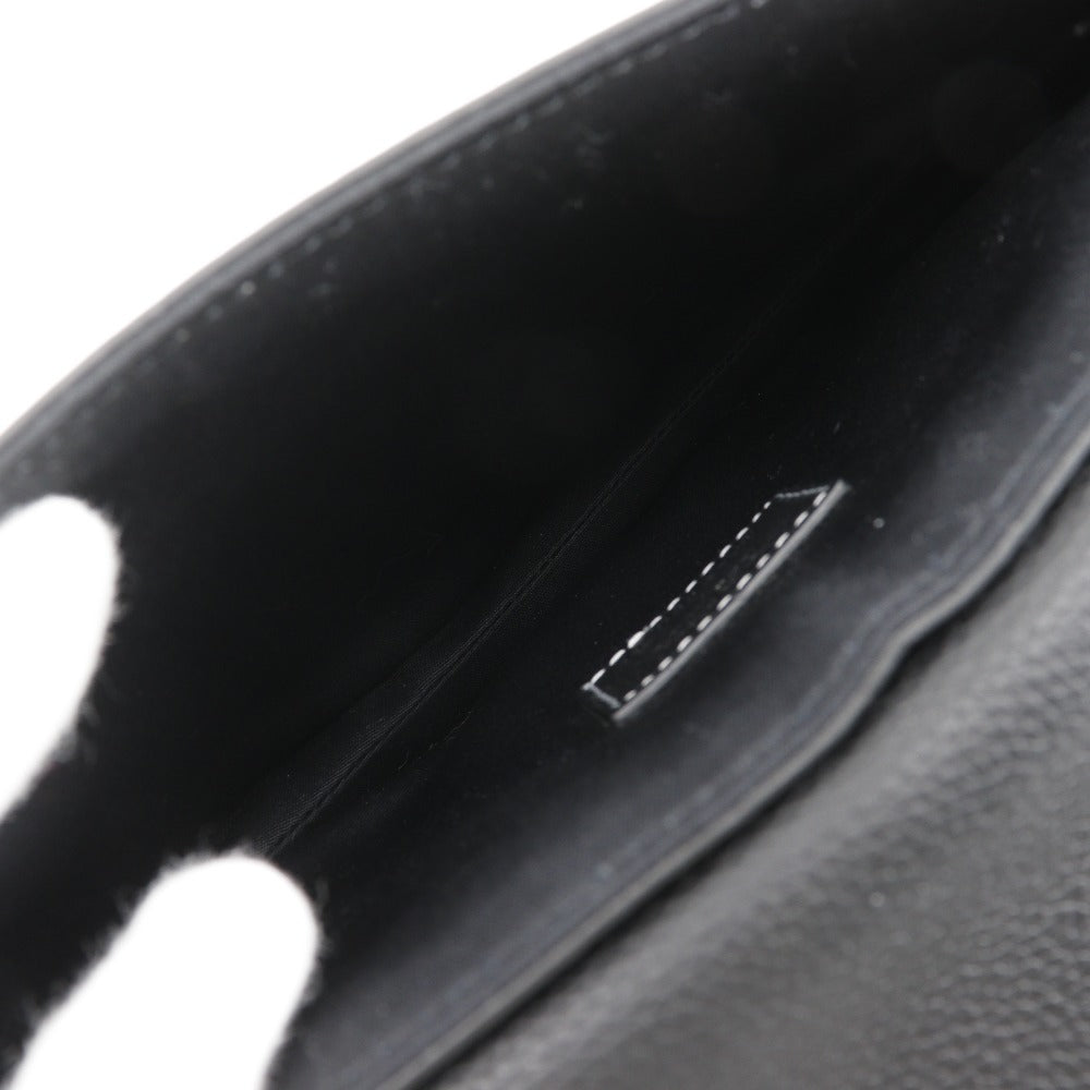 Dior Sling Bag Calfskin Black Saddle Mens Used Authentic