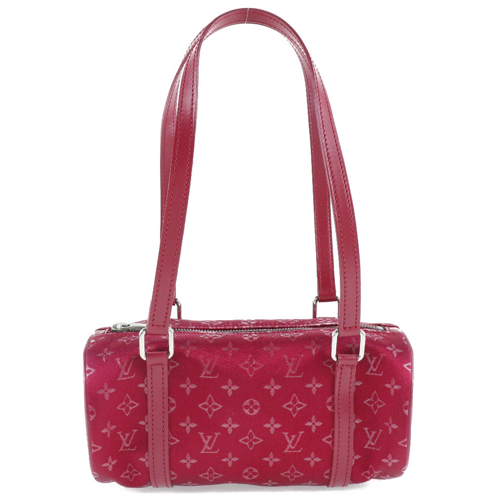 Louis Vuitton Handbag M92353 Monogram Satin Red Little Papillon Women Used Authentic