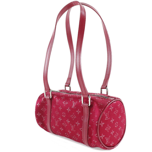 Louis Vuitton Handbag M92353 Monogram Satin Red Little Papillon Women Used Authentic