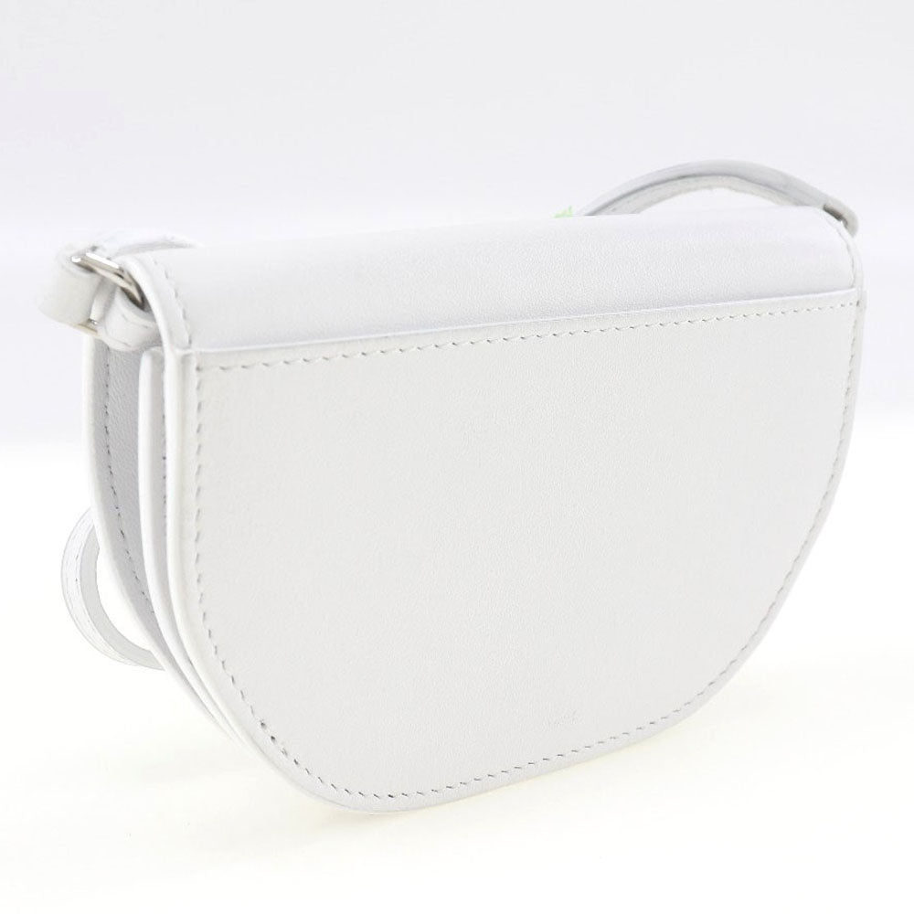 Burberry Shoulder Bag Leather White Olympia Mini Shoulder Women Used Authentic