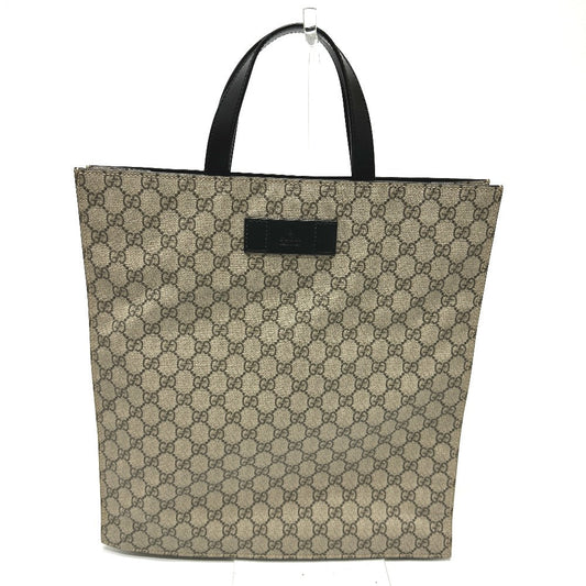 Gucci Tote Bag 456217 Gg Supreme Canvas Beige Gg Mens Used Authentic