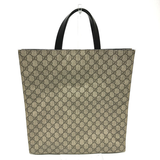 Gucci Tote Bag 456217 Gg Supreme Canvas Beige Gg Mens Used Authentic