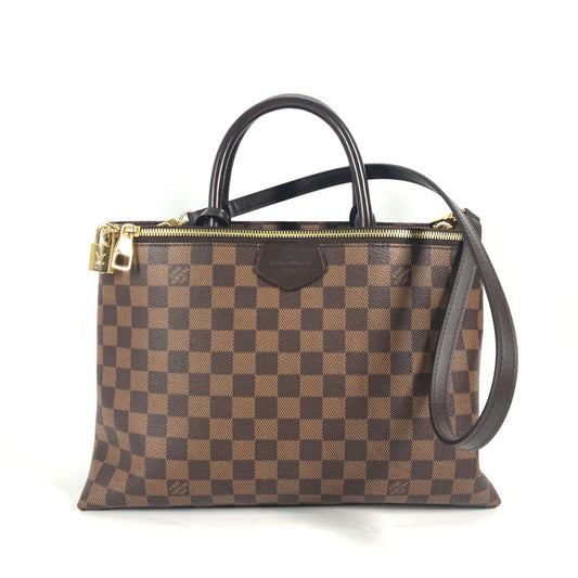 Louis Vuitton Handbag N41582 Damier Canvas Brown Damier Brompton Women Used Authentic