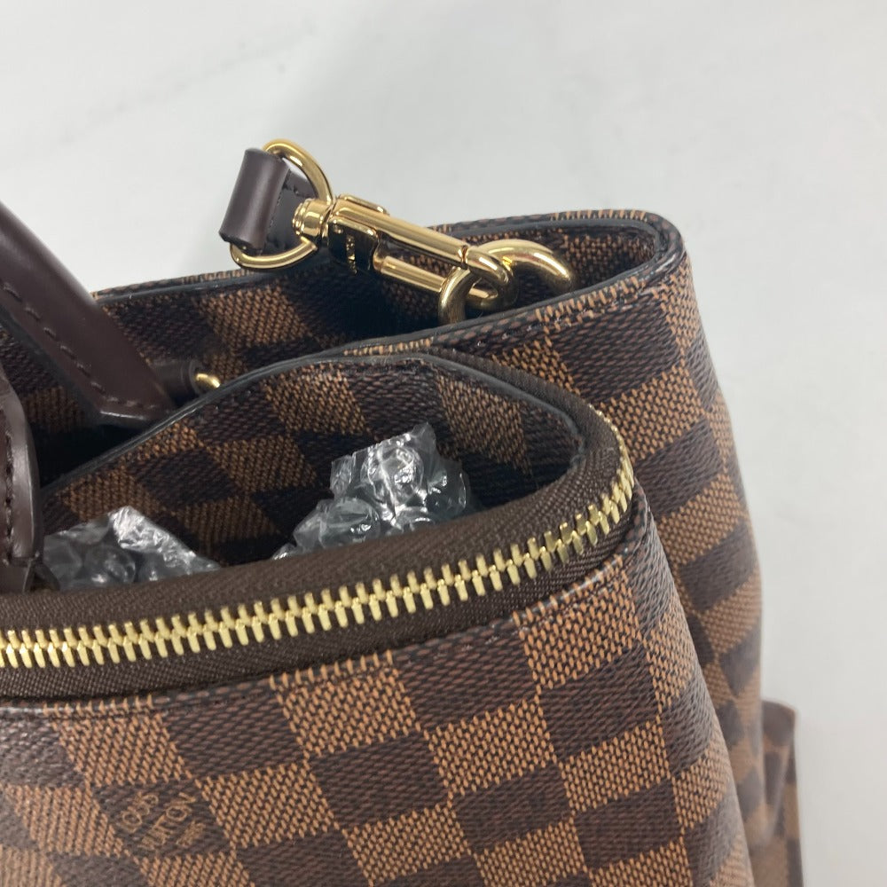 Louis Vuitton Handbag N41582 Damier Canvas Brown Damier Brompton Women Used Authentic