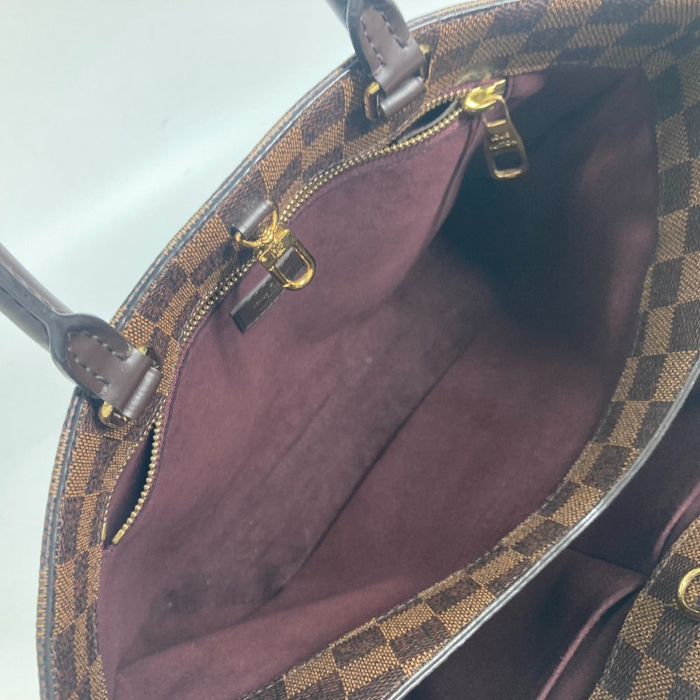 Louis Vuitton Handbag N41582 Damier Canvas Brown Damier Brompton Women Used Authentic