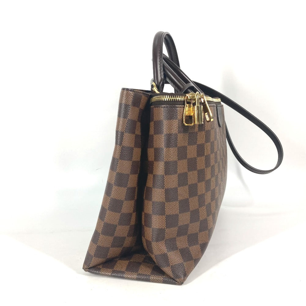 Louis Vuitton Handbag N41582 Damier Canvas Brown Damier Brompton Women Used Authentic